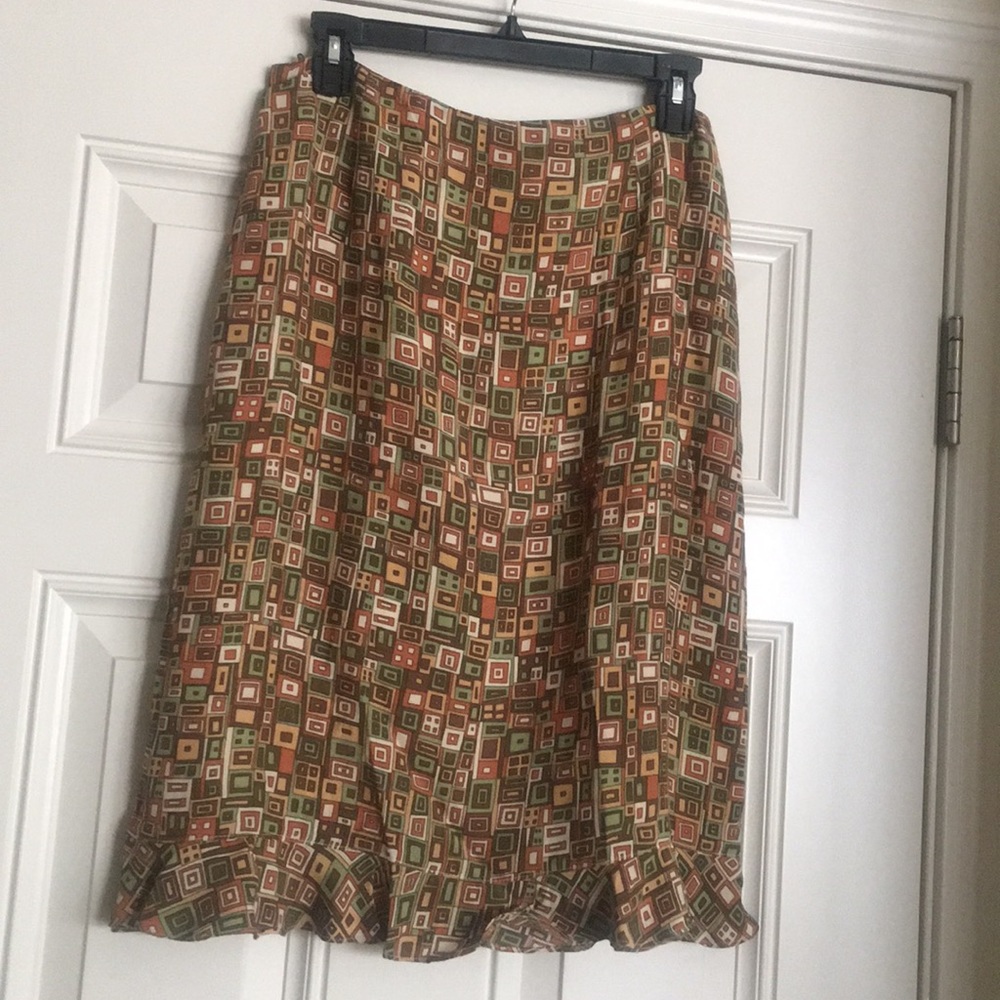 Vintage Barbara Lesser patterned Skirt Size M